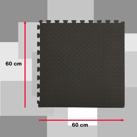Mata edukacyjna piankowa puzzle czarny 60 x 60 cm 4 elementy Mata edukacyjna piankowa puzzle czarny 60 x 60 cm 4 elementy